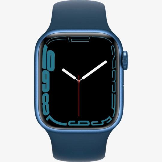 Смарт-годинник Apple Watch Series 7 GPS 41mm blue AluminiumCasewithAbyssBlueSportBand (MKN13UL/A)