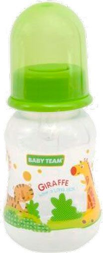 Бутылка детская Baby Team с силиконовой соской в ассортименте 125 мл 1111