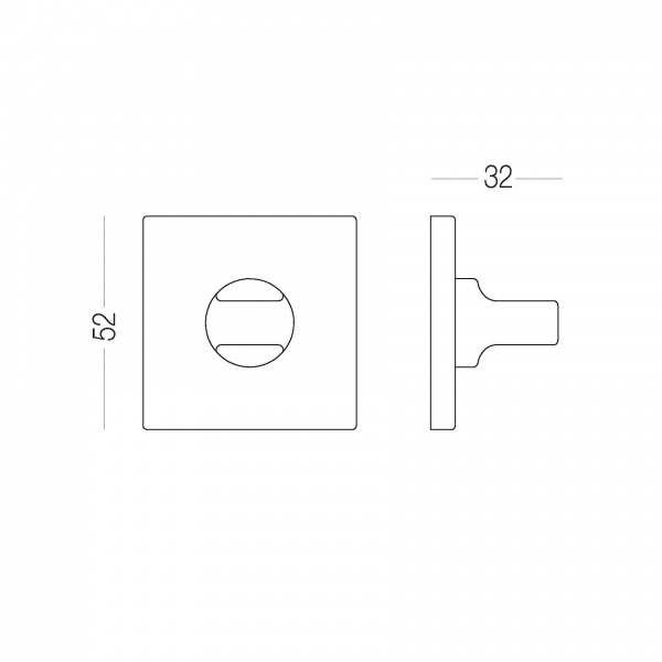 Накладка до замка MVM T20 MN WC сатин нікель