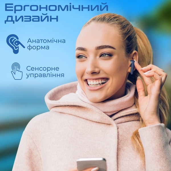 Наушники Promate blue (freepods-3.blue) 