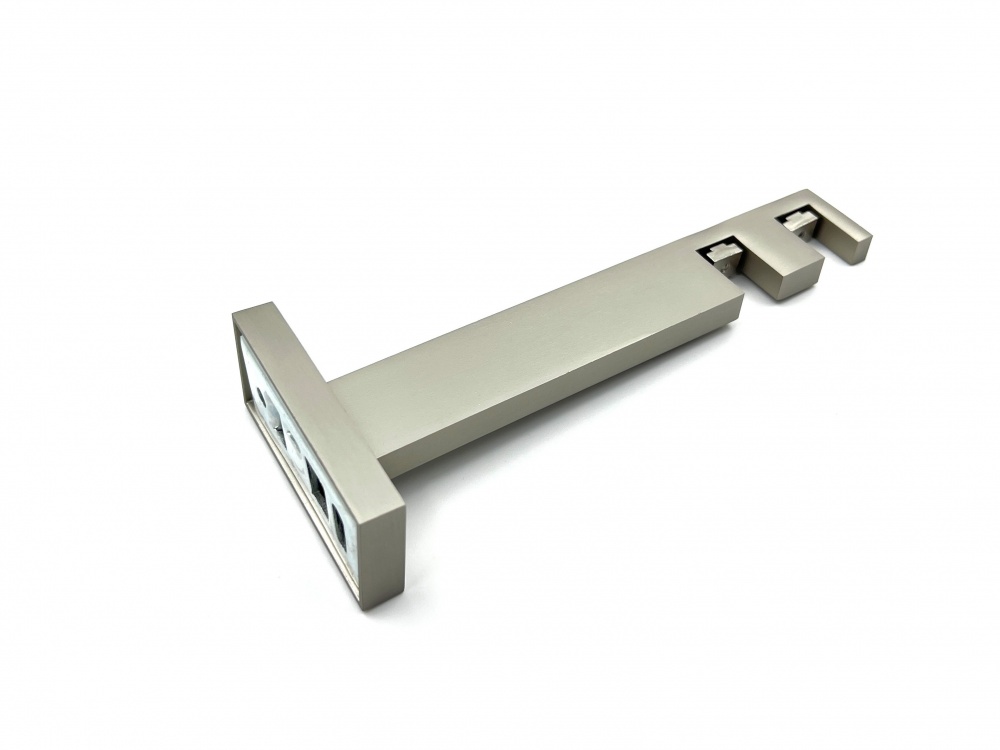 Тримач для карниза Quadrum Square line подвійний 17 см сталь матова 1 шт.