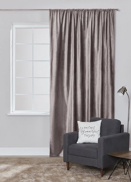 Штора Велюр бежевый 160х275 см La Nuit