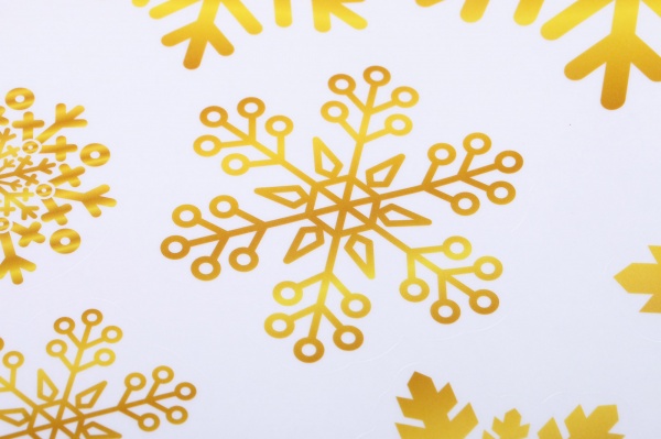 Наклейка декоративна золотиста плівка 40x32 см