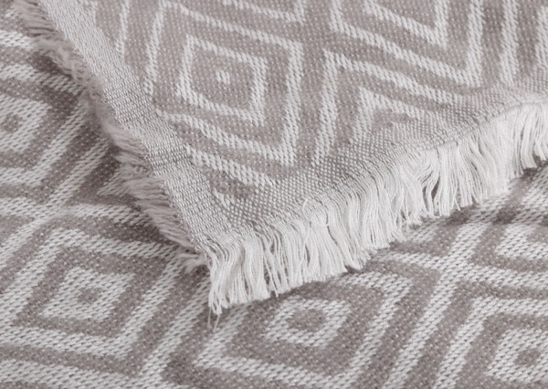 Плед Rombo 140x200 см серый с белым La Nuit 