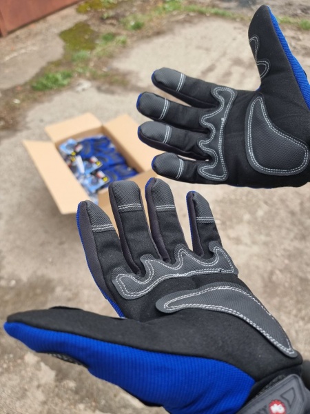 Рукавички Reis Mechanix Blue з покриттям гума M (8) IMPACT BB