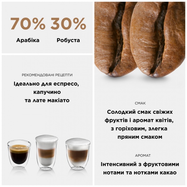 Кава в зернах Delonghi DLSC617 Selezione 1000 г