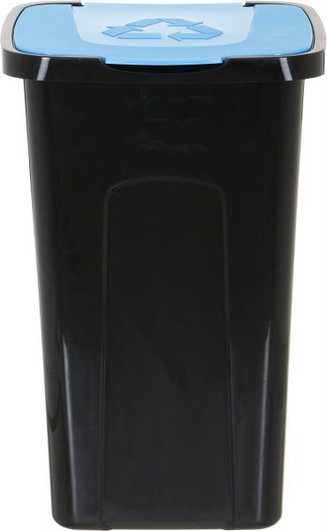 Контейнер для мусора Keeeper 365x370x555 мм 50 л черный с синим 905667