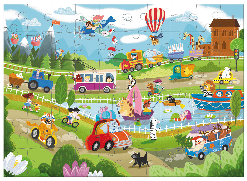 Пазл DoDo Чудо-транспорт, 60 элементов 300660