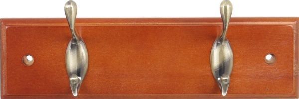 Крючки на планке ІІ тип 1+1 бронза/орех