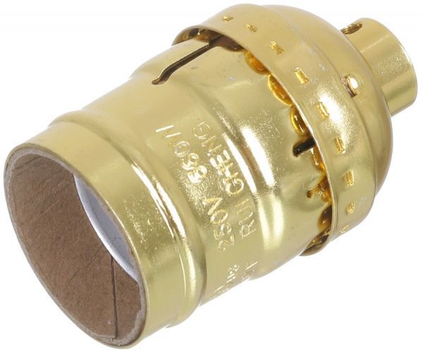 Патрон електричний EMT гладкий 13 E27 метал золотий 22-0142У