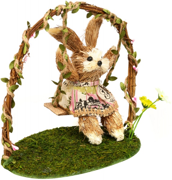 Декорація великодня Пара зайчиків на кечелі C740297B