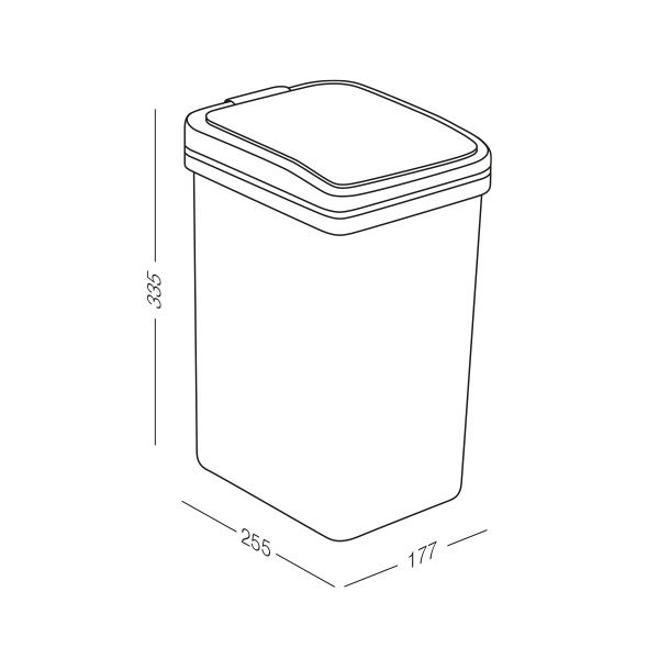 Ведро MVM BIN-04 бежевый 10 л бежевый BIN-04 10L Beige