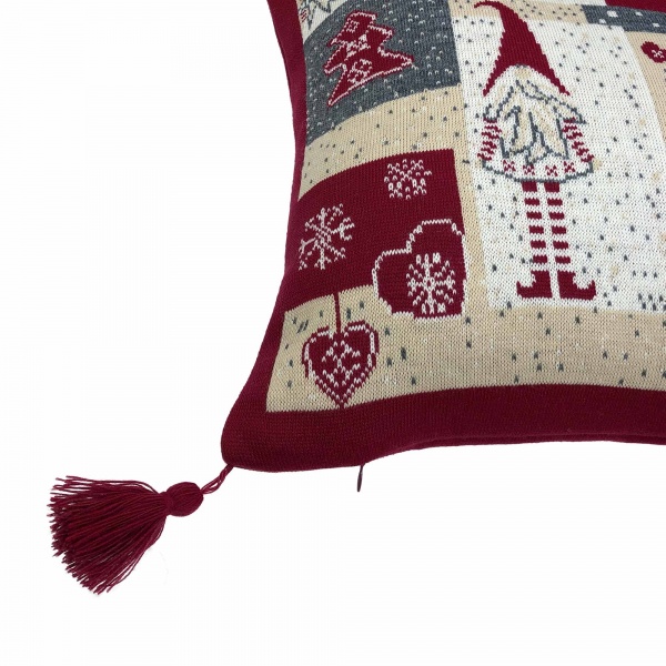 Подушка ГНОМЫ 45x45 см бело-красный La Nuit 