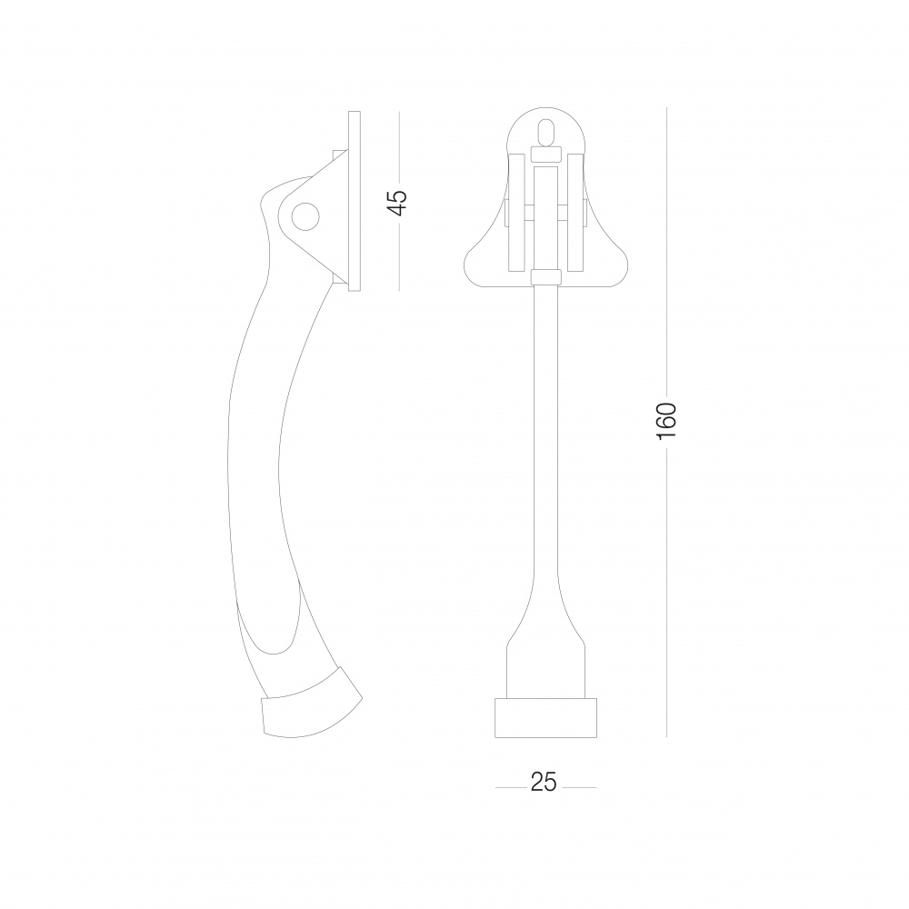 Стопор дверной MVM М-134L SN матовый никель