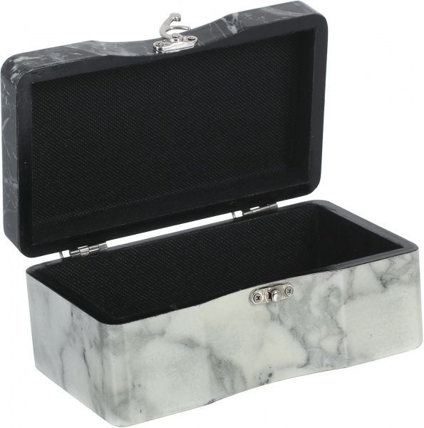 Сундучок Мрамор 20х12х8,5 см серый