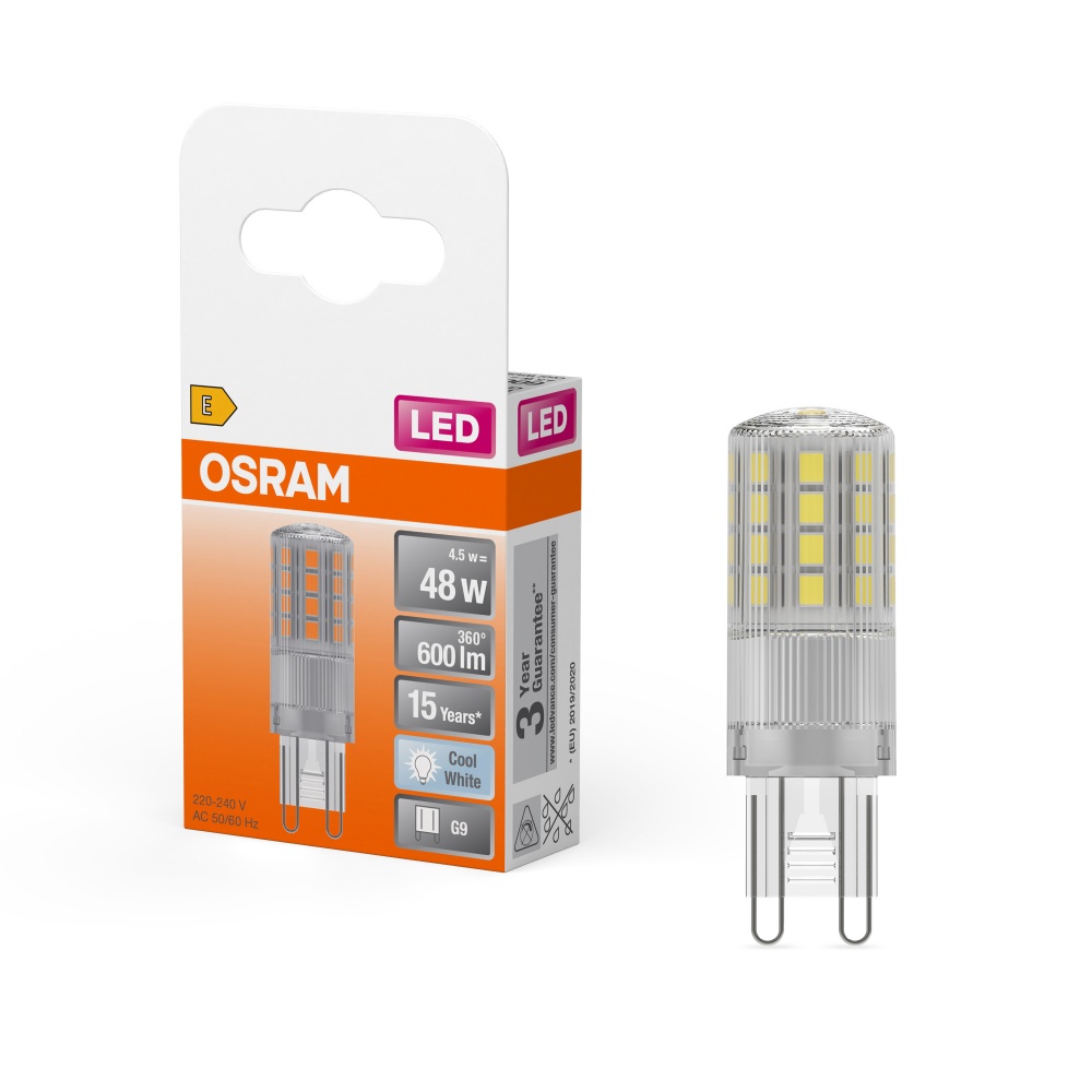 Лампа світлодіодна Osram PIN 4,5 Вт G9 220 В 4000 К