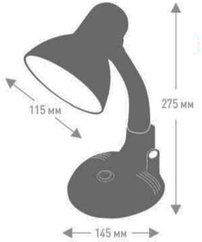 Настольная лампа офисная Ultraflash UF-315 С04 1x40 Вт E27 красный 