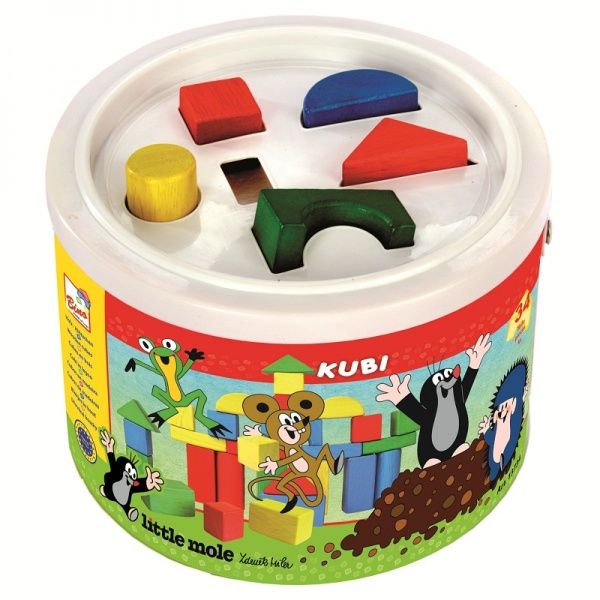 Ведерко с кубиками Bino Кротик