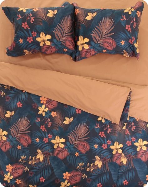 Комплект постільної білизни Night Flowers сімейний різнокольоровий 