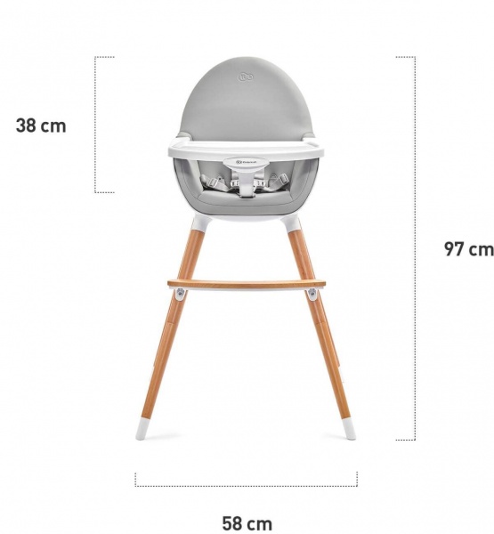 Стульчик для кормления Kinderkraft Fini Gray Leg