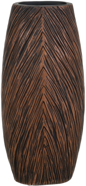 Ваза полирезиновая коричневая Browny 16х10х34 см