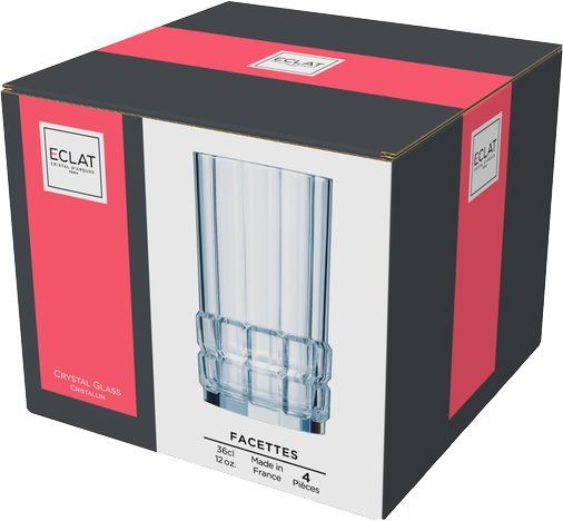 Набор стаканов высоких Facettes 360 мл 4 шт. N4320 Eclat