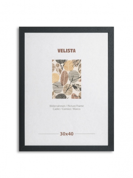Рамка для фотографии со стеклом Velista 20BW-86888v 1 фото 30х40 см черный 