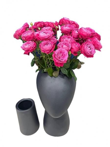 Ваза керамическая Nana ceramics Безлика 43 см черный муар