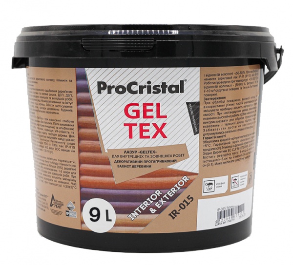 Гель-лазур ProCristal GelTex ІР-015 горіх 9 л