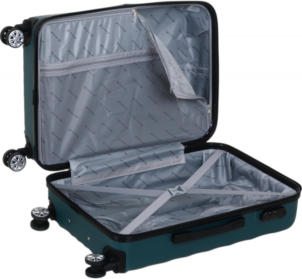 Чемодан Compass №LS080609 M 68 л темно-зеленый 60x44x26 см