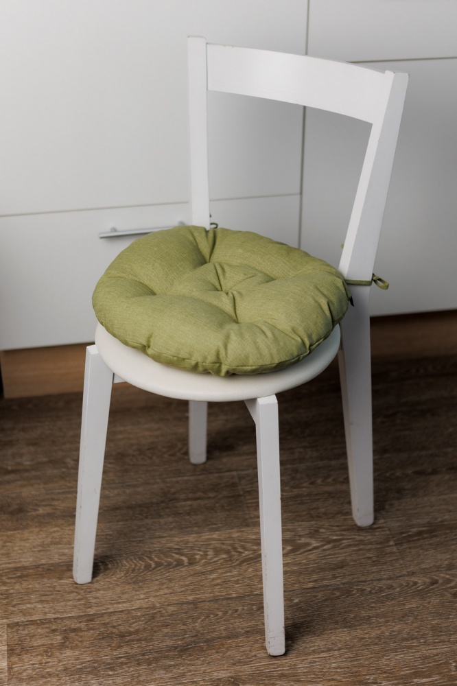 Подушка на стілець БОТАНІКА олива Dх40 см La Nuit