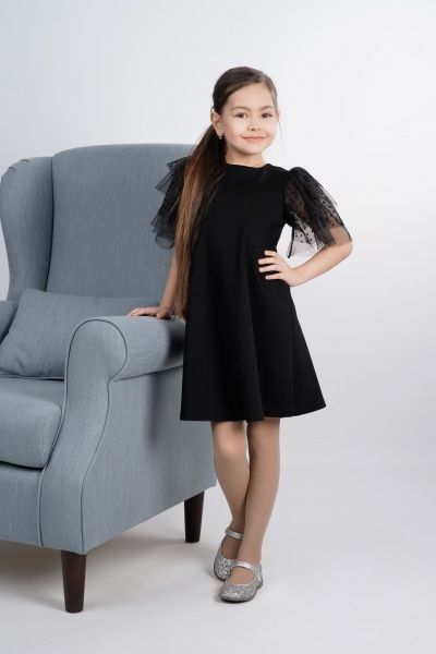 Платье Sasha р.146 черный 4303 