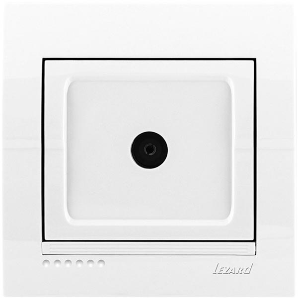 Розетка TV прохідна Lezard Deriy білий