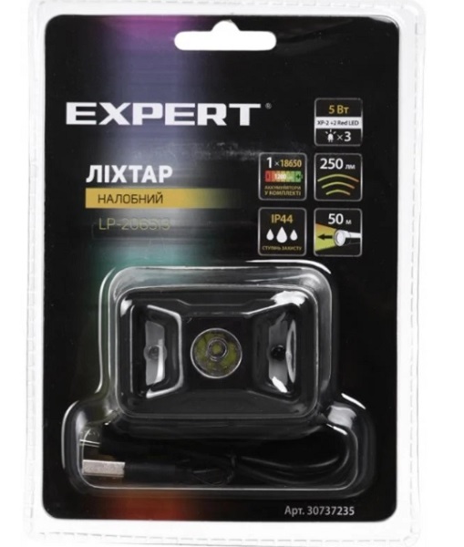 Фонарик на голову Expert LP-206513