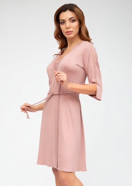 Халат домашній жіночий Roksana Venera р. 44 рожевий №1186/60115