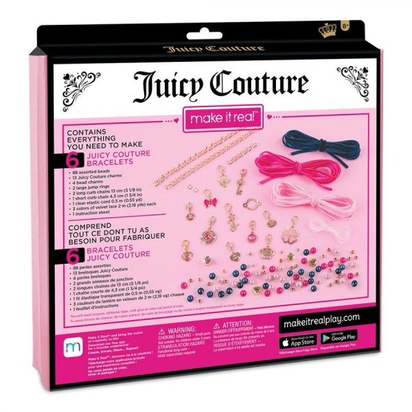 Набор для изготовления украшений Juicy Couture Браслеты украшены бархатами и жемчужинами MR4417