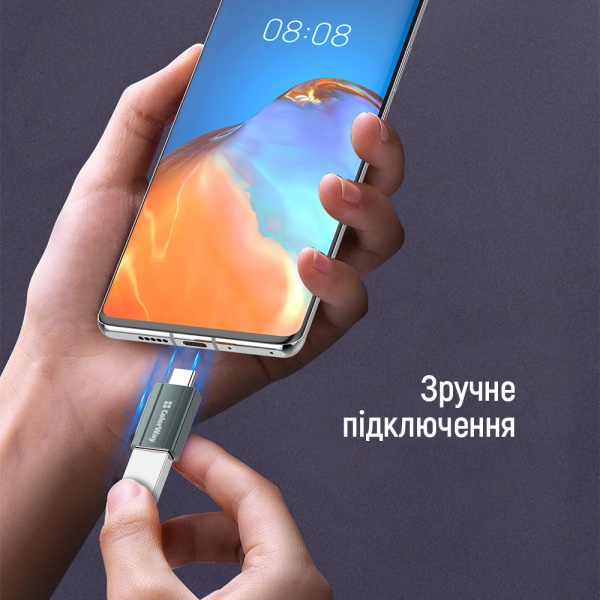 Перехідник ColorWay USB-A toType-C (CW-AD-AC) сріблястий (CW-AD-AC) 
