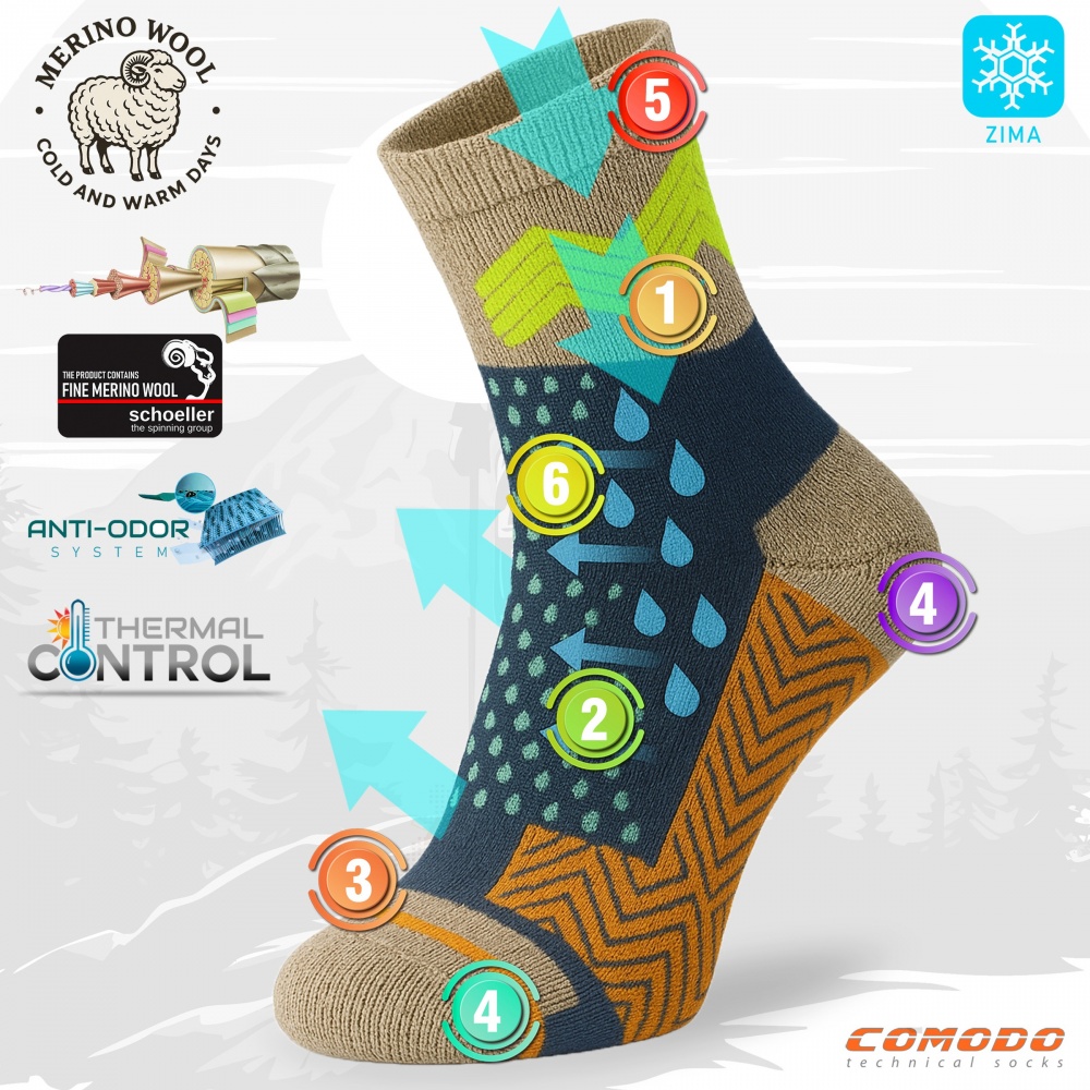 Носки Comodo TRE9 TRE9/01 р.39-42 черный