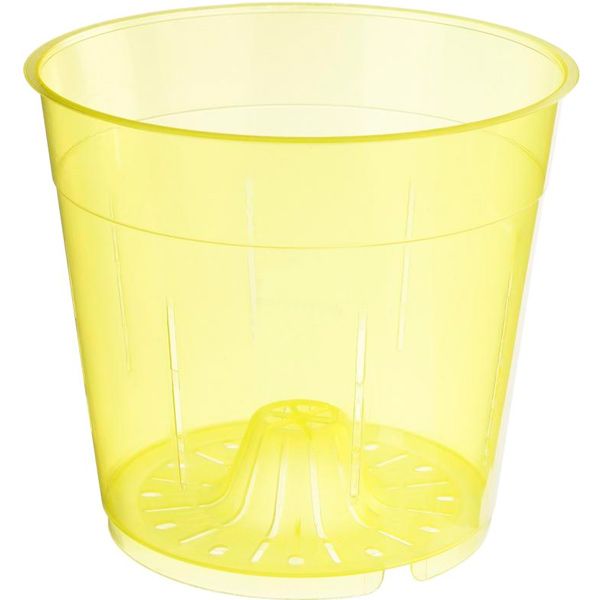 Горшок для орхидей Декор-Престиж с отверстием 1.5 л желтый 