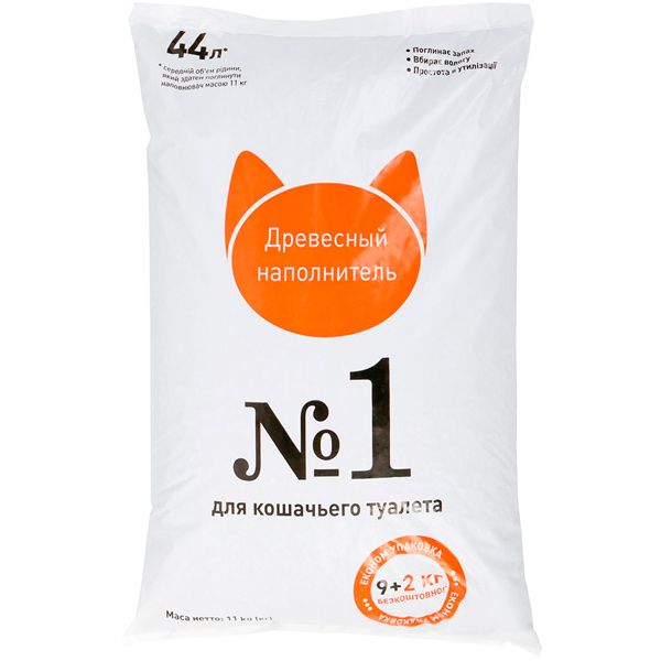 Наповнювач деревний Super Cat №1 9+2 кг