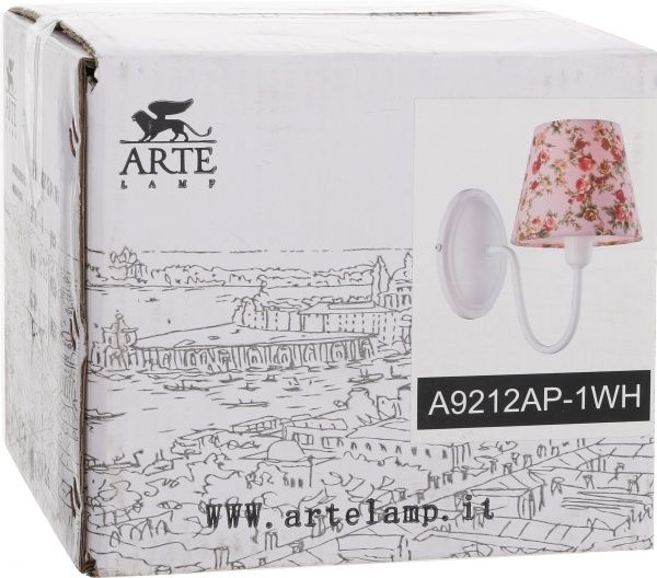 Бра Arte Lamp Provence 1x40 Вт E14 білий A9212AP-1WH 