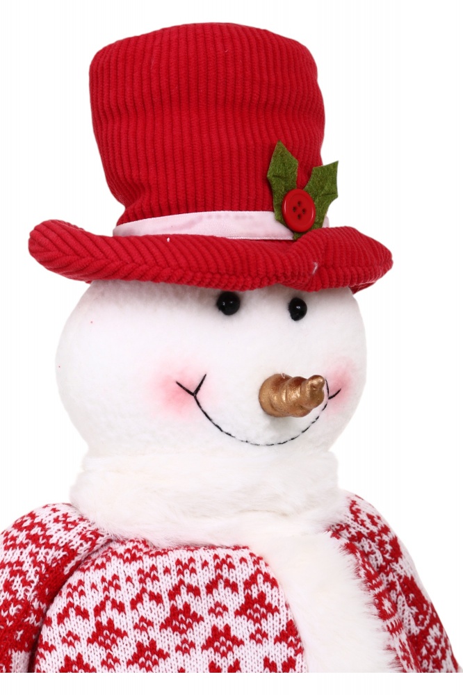 Декорація новорічна текстильна 20x61 см червоно-білий 2 асортименти AJD422307AB