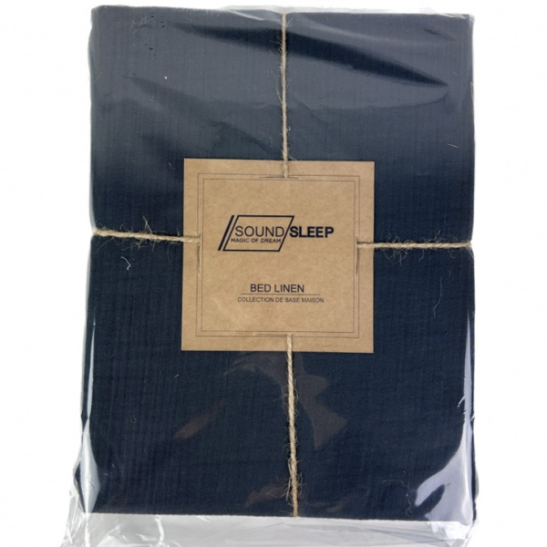 Простирадло Muslin Graphite 180x220 см графіт SoundSleep 