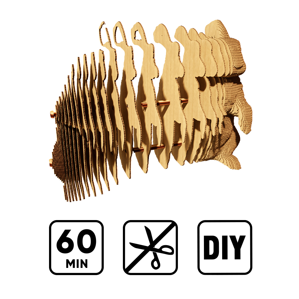 Конструктор картонный 1DEA.me 3D Puzzle RABBIT CARTRAB