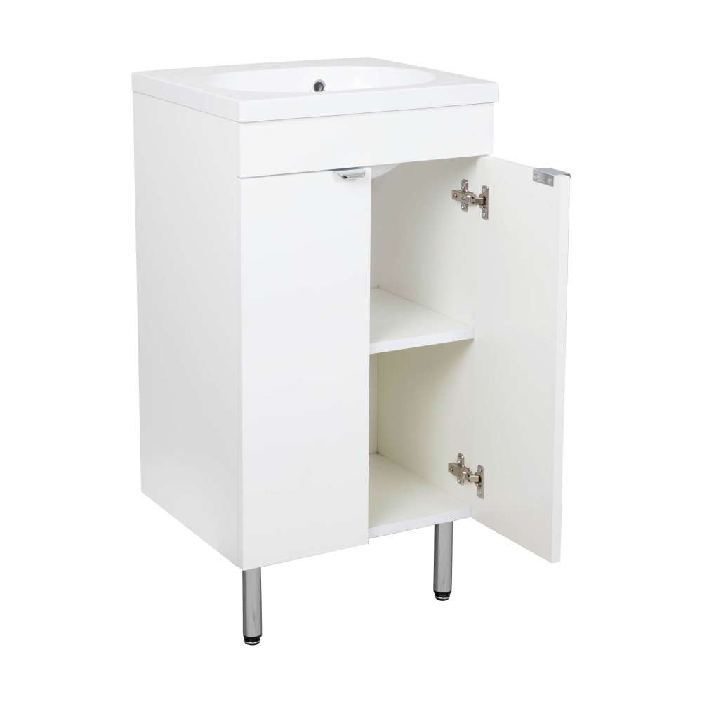 Тумба RIO білий мат з умивальником Status 44 см