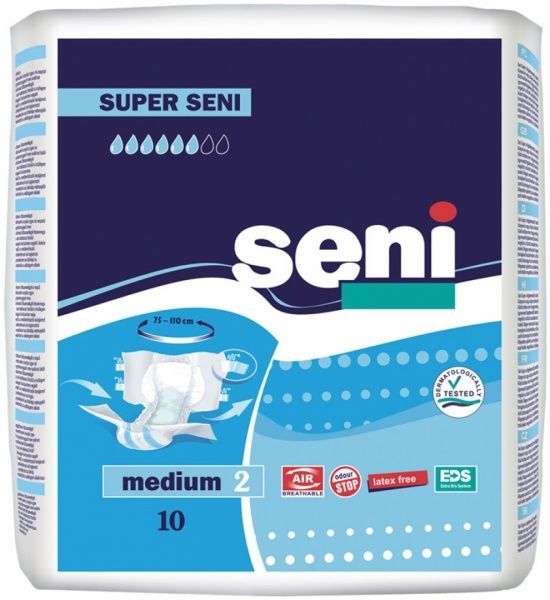 Подгузники для взрослых Seni Super Medium средние 10 шт.