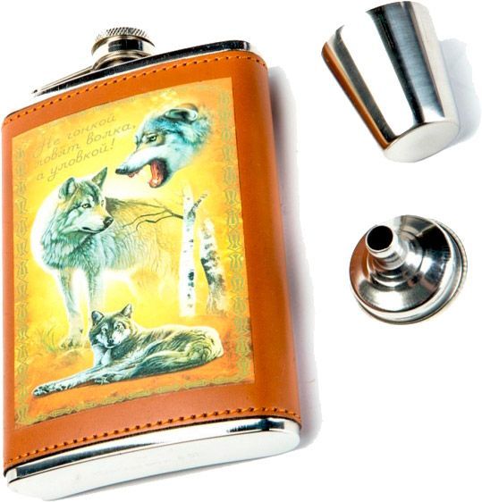 Набор подарочный с флягой Волк TZ-04