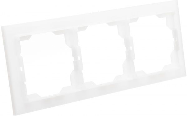 Рамка тримісна ABB Neo 3901M-A00130 01 універсальна крижаний білий