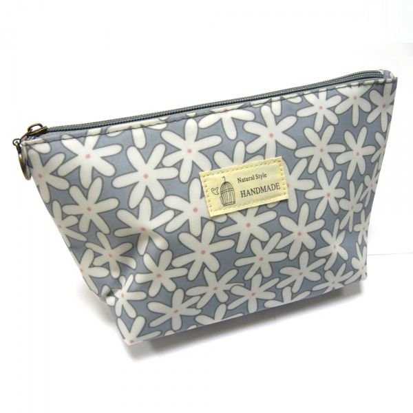 Косметичка Ромашки принт 1 шт. серый B5108FL-grey 