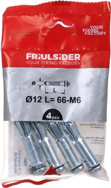 Анкер для гіпсокартону 6x74 мм 1 шт. Friulsider